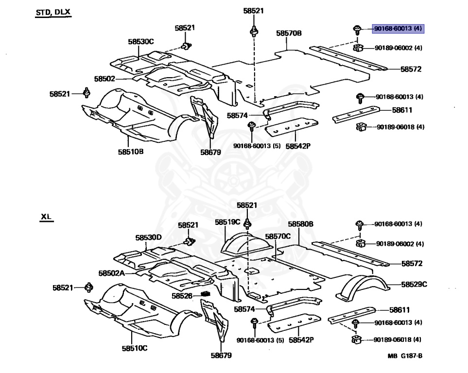 Toyota - LiteAce - YM21G - 1984 - DLX TYPE - WAGON - Manual - 2YU