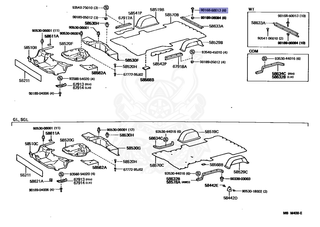 Toyota - Hiace - LH66V - 1989 - SUPER GL TYPE - 4-DOOR VAN - Manual - 2L