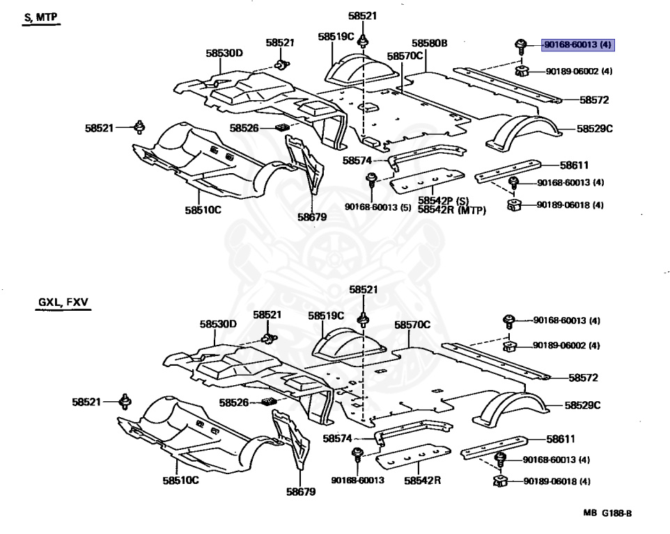 Toyota - LiteAce - YM21G - 1982 - GEL TYPE - WAGON - Manual - 2YU