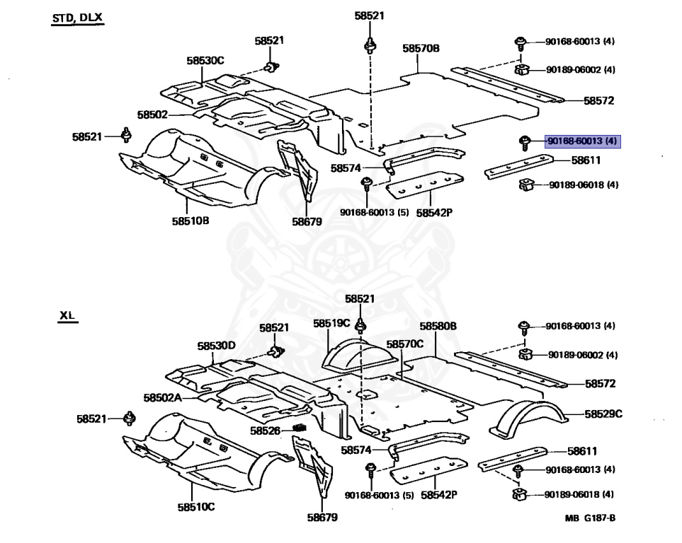 Toyota - LiteAce - YM21G - 1985 - DLX TYPE - WAGON - Manual - 2YU