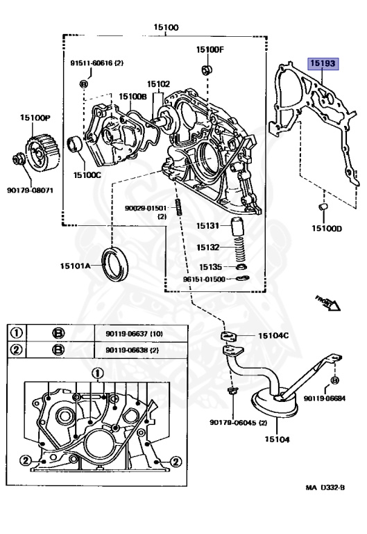 鈴木様 15197-63021 - Toyota - GASKET, OIL PUMP - Nengun Performance