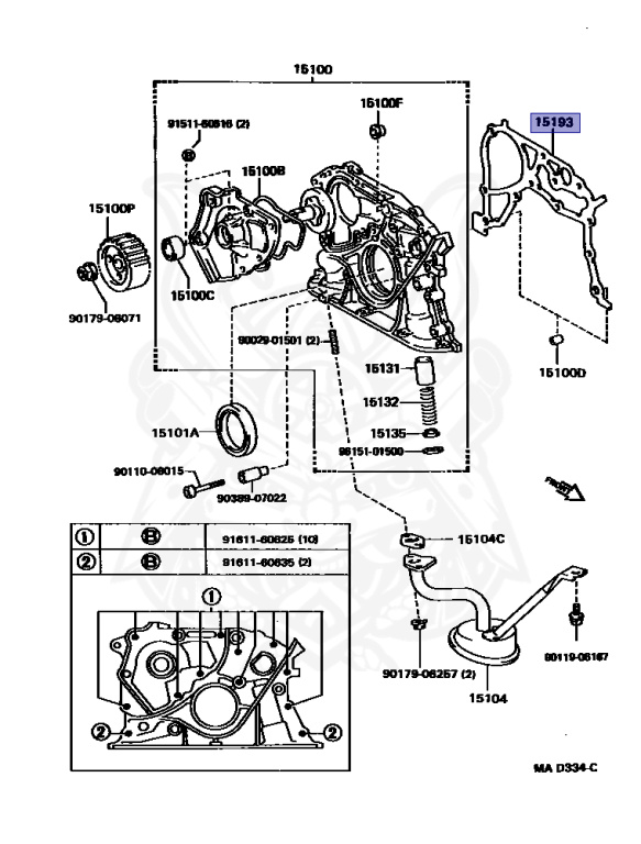 15197-63021 - Toyota - GASKET, OIL PUMP - Nengun Performance