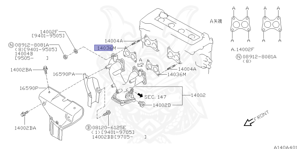 14036-0M300 - Nissan - GASKET, EXHAUST MANIFOLD A - Nengun Performance
