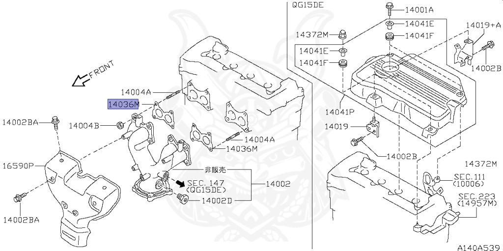 14036-0M300 - Nissan - GASKET, EXHAUST MANIFOLD A - Nengun Performance