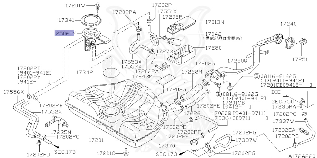 25060-0M000 - Nissan - FUEL LEVEL SENSOR - Nengun Performance