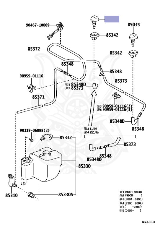 nana8787ページ 85035-90K00 - Toyota - NOZZLE, WINDSHIELD WASHER - Nengun Performance