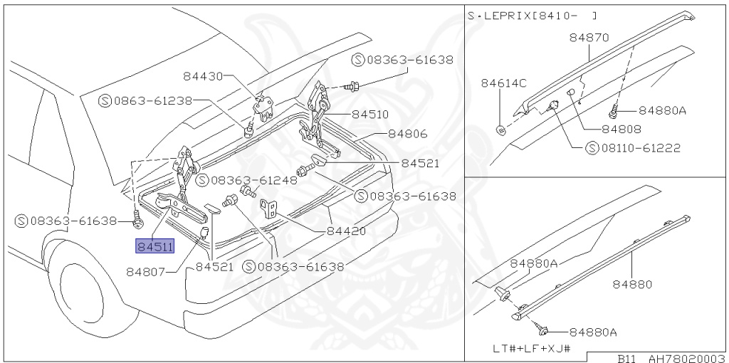 Nissan - Sunny - B11 - 1986 - XJ - SEDAN(S) - AUTOMATIC TRANSMISSION(AT) - CD17
