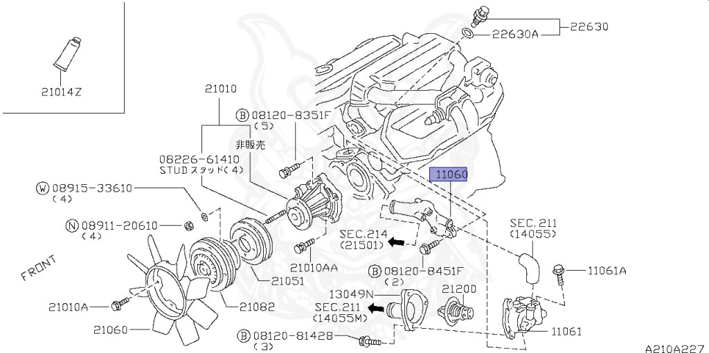 Nissan - Cedric/Gloria - Y32 - 1995 - BRO TYPE - HARDTOP(K) - 5 SPEED A/T(AT.F5) - IRS TYPE(IRS) - STANDARD GRADE(STD) - VG30E