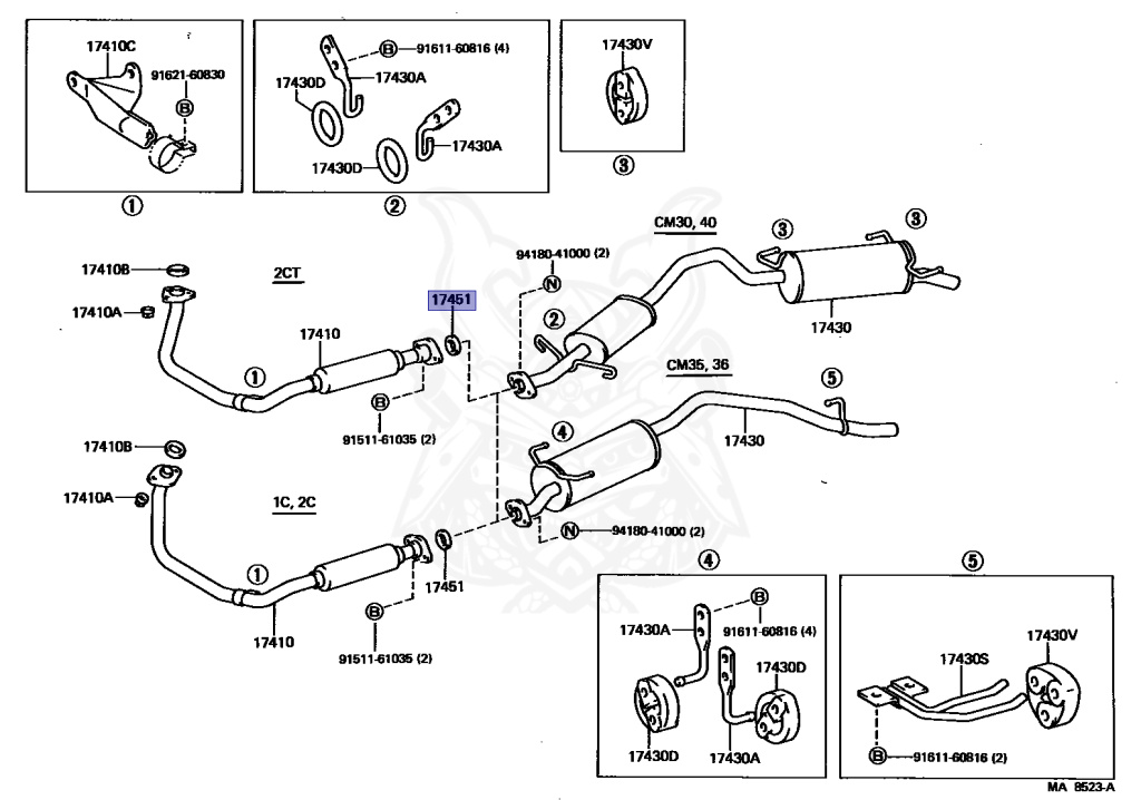 Toyota - Van - CM40G - 1986 - GEL TYPE - WAGON - Manual - 2CT