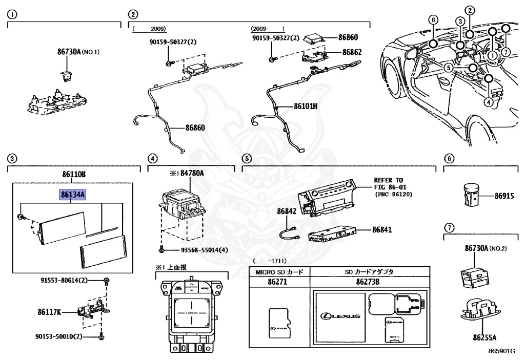 86134-53030 - Lexus - PARTS, MULTI-DISPLAY - Nengun Performance