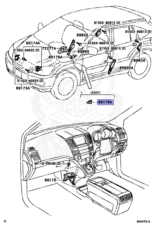 89178-33050 - Toyota - SENSOR, SEAT POSITION AIR BAG - Nengun