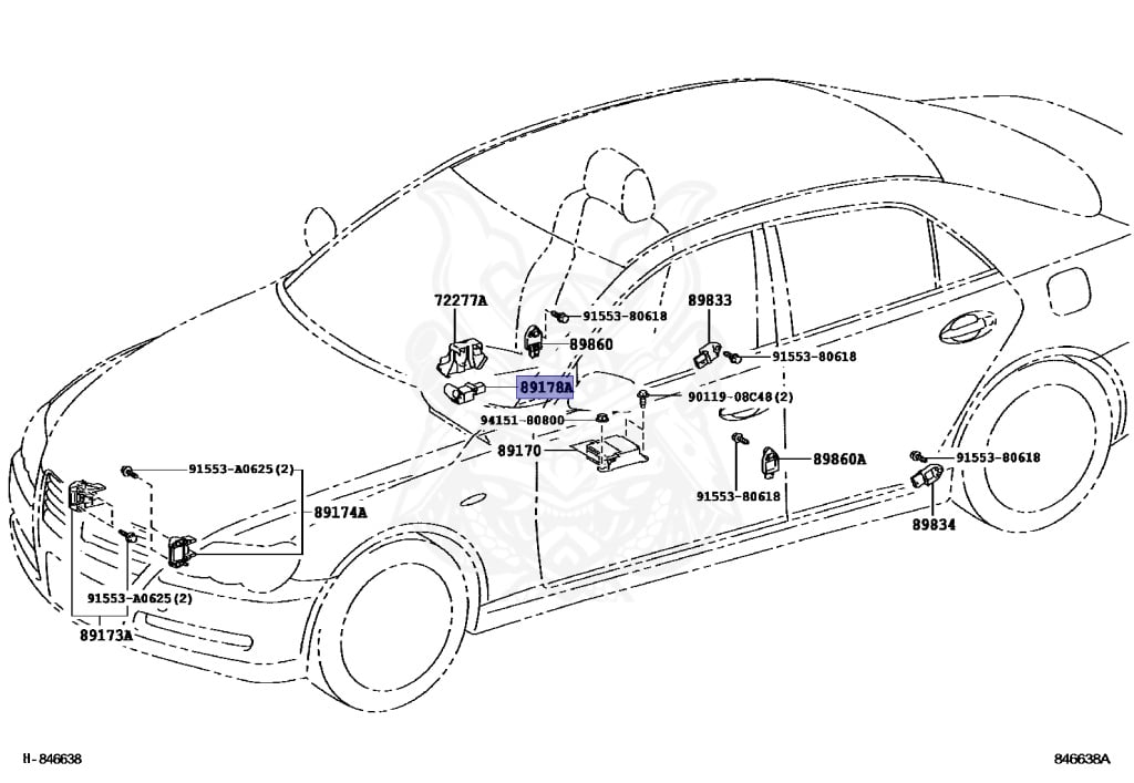 89178-33050 - Toyota - SENSOR, SEAT POSITION AIR BAG