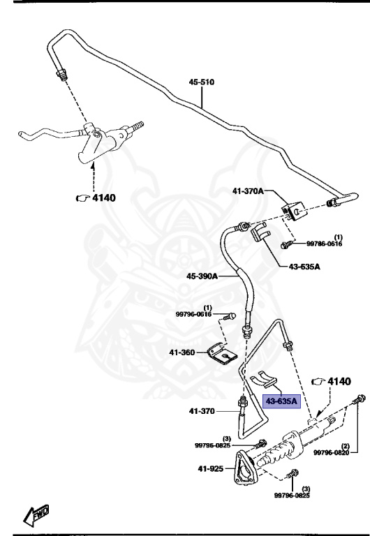 0136-43-635 - Mazda - FLEXIBLE CLIP - Nengun Performance