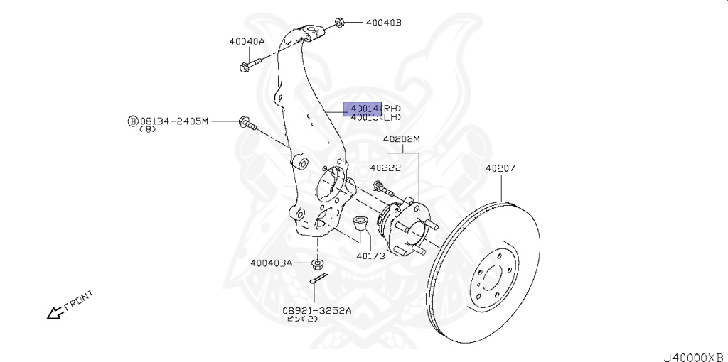 40014-4GA0A - Nissan - KNUCKLE SPINDLE-RH - Nengun Performance