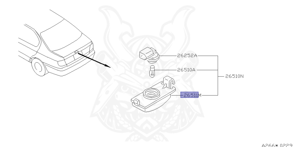 26511-1L000 - Nissan - LENS, LICENCE PLATE LAMP - Nengun Performance