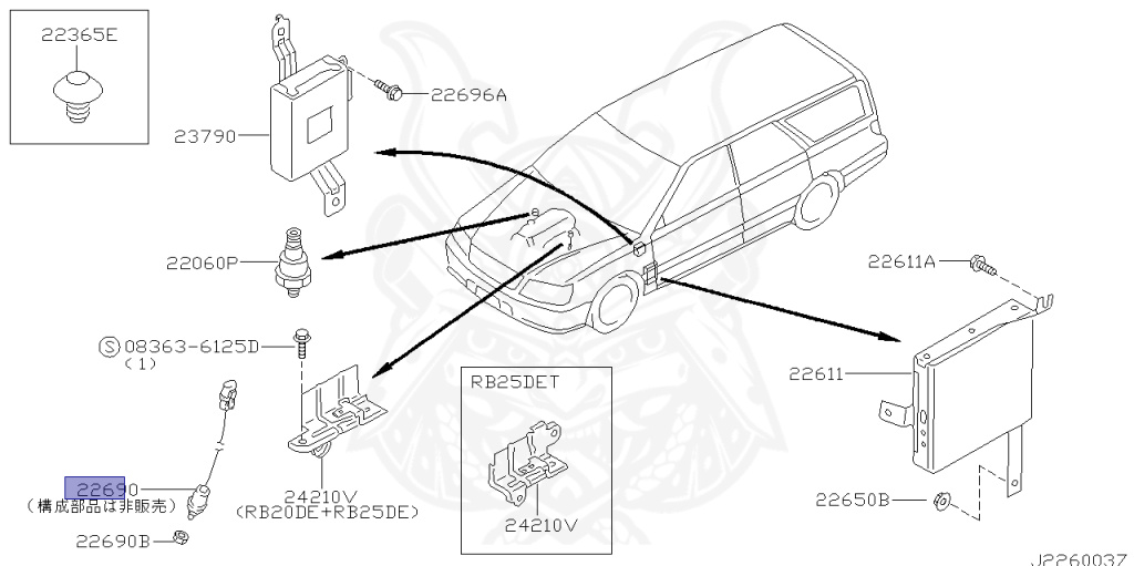 Capteur D’oxygène O2 22690-AA007 – Compatible Nissan Skyline R34 RB25DET, RB25DE – Sonde Lambda De Rechange