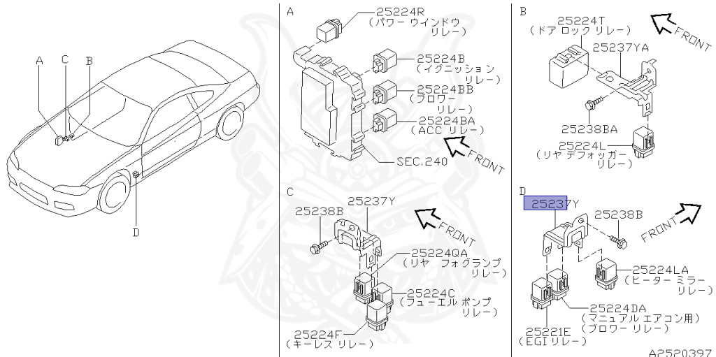 Nissan - Silvia - S15 - 1999 - SPEC S - HARDTOP(K) - AUTOMATIC-FLOOR SHIFT(AT.F4) - TWO WHEELS STEERING(2WS) - SR20DE