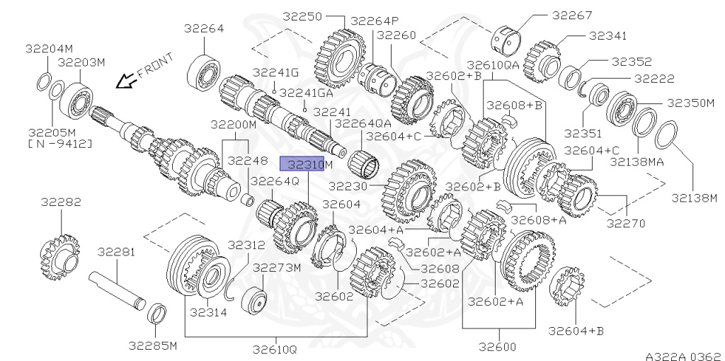 32312-69Y00 - Nissan - FIFTH GEAR ASSEMBLY - Nengun Performance