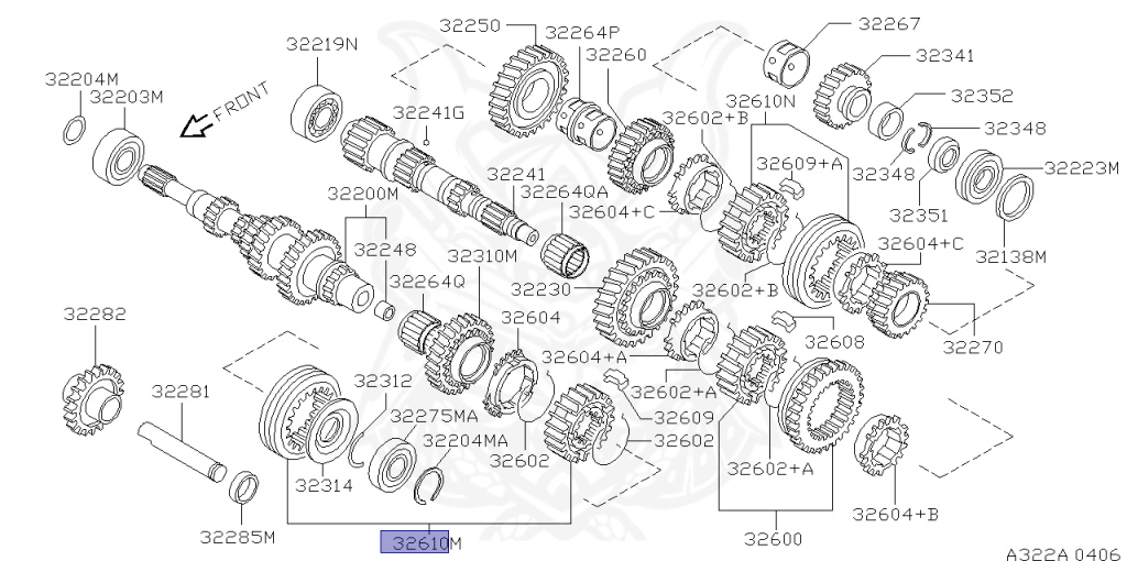 32610-M8012 - Nissan - SLEEVE & HUB SET-COUPLING,5TH - Nengun