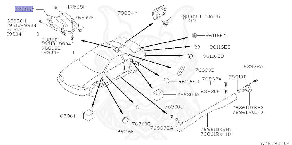 Nissan - Silvia - S14 - 1998 - QS - HARDTOP(K) - MANUAL TRANSMISSION(MT) - TWO WHEELS STEERING(2WS) - SR20DE