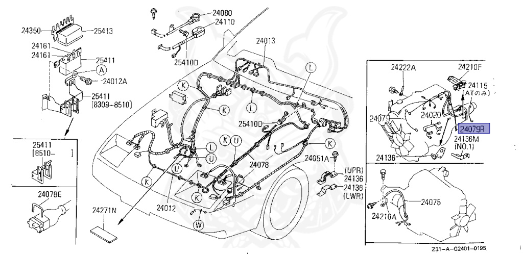 Nissan - Fairlady Z - Z31 - 1989 - ZR - AUTOMATIC TRANSMISSION(AT) - T-bar roof (KZ#) - VG30D