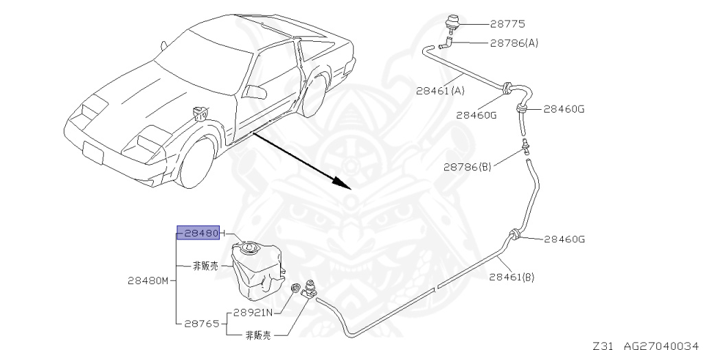 Nissan - Fairlady Z - Z31 - 1987 - ZR - MANUAL TRANSMISSION(MT) - T-bar roof (KZ#) - VG30D