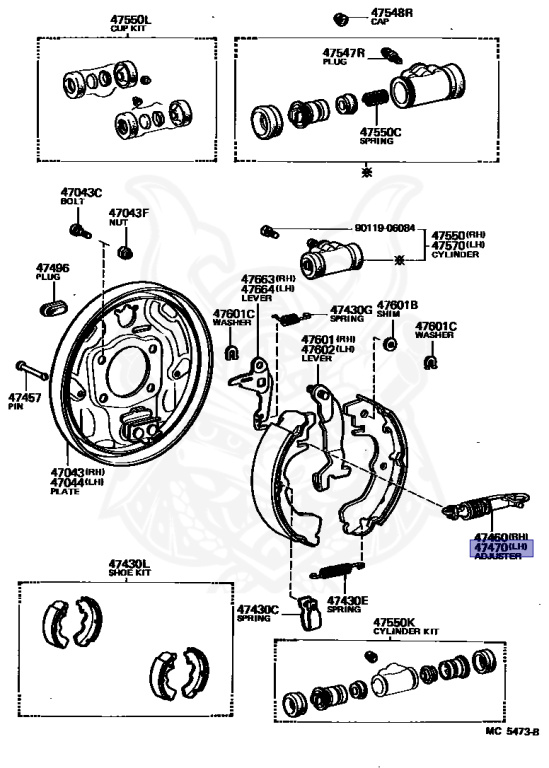Toyota - Starlet - KP61V - 1982 - DLX TYPE - 4-DOOR - Manual - 4KJ