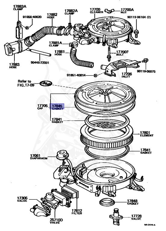 17845-61011 - Toyota - Gasket, Air Cleaner Cap - Nengun Performance