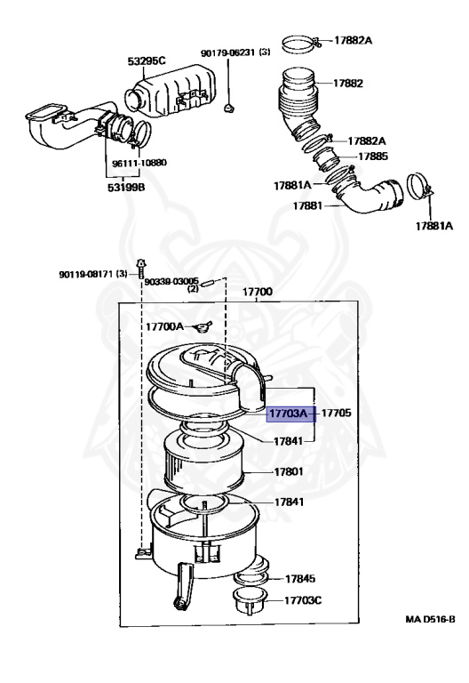 17845-61011 - Toyota - Gasket, Air Cleaner Cap - Nengun