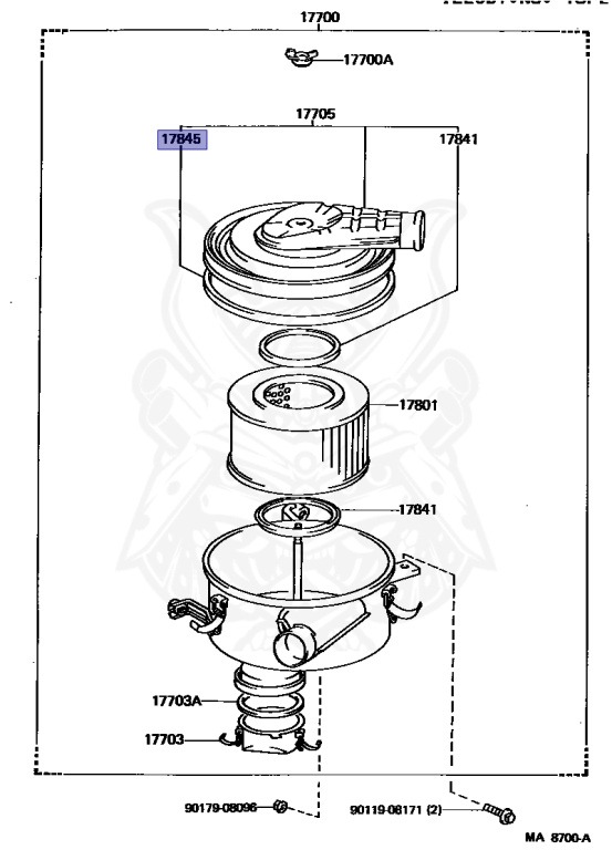 m 17845-61011 - Toyota - Gasket, Air Cleaner Cap - Nengun Performance