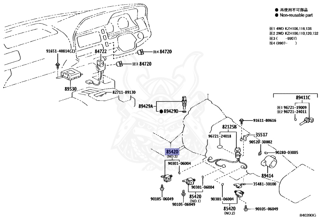 Toyota - Hiace - KZH106W - 1996 - SUPER CUSTOM LIMITED TYPE - 4-DOOR - Automatic - 1KZTE