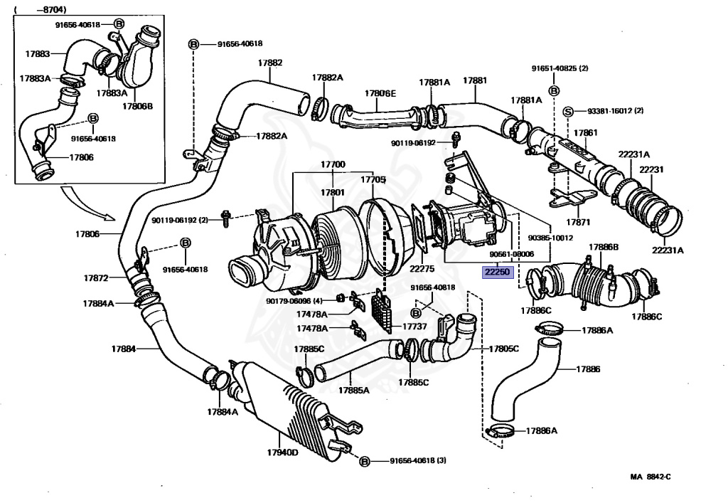 Toyota - Supra A70 MKIII - MA70 - 1987 - GT TURBO TYPE - LIFTBACK - Automatic - 7MGTEU
