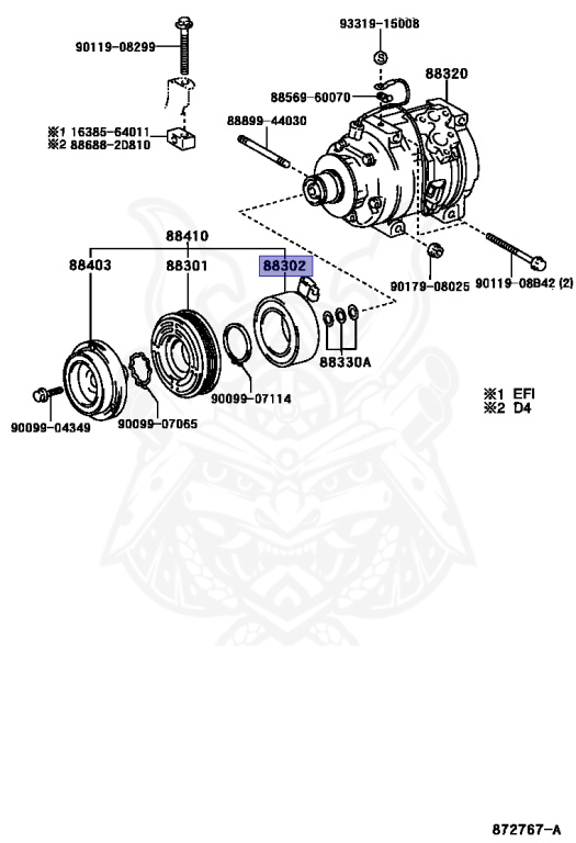 Toyota - Nadia - SXN10 - 2001 - GRADE EXPRESSION BY PACKAGE OPT UNTIL APR.2001 - STANDARD TYPE - 3SFE