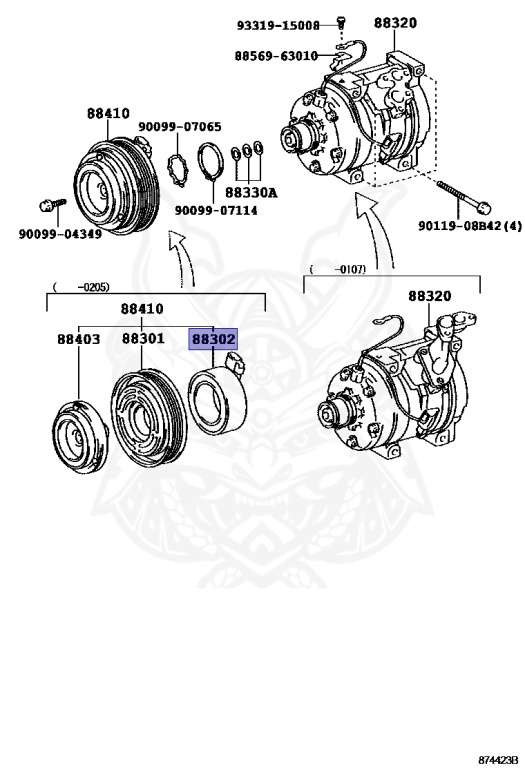Toyota - Opa - ACT10 - 2002 - I TYPE - Variator - 1AZFSE