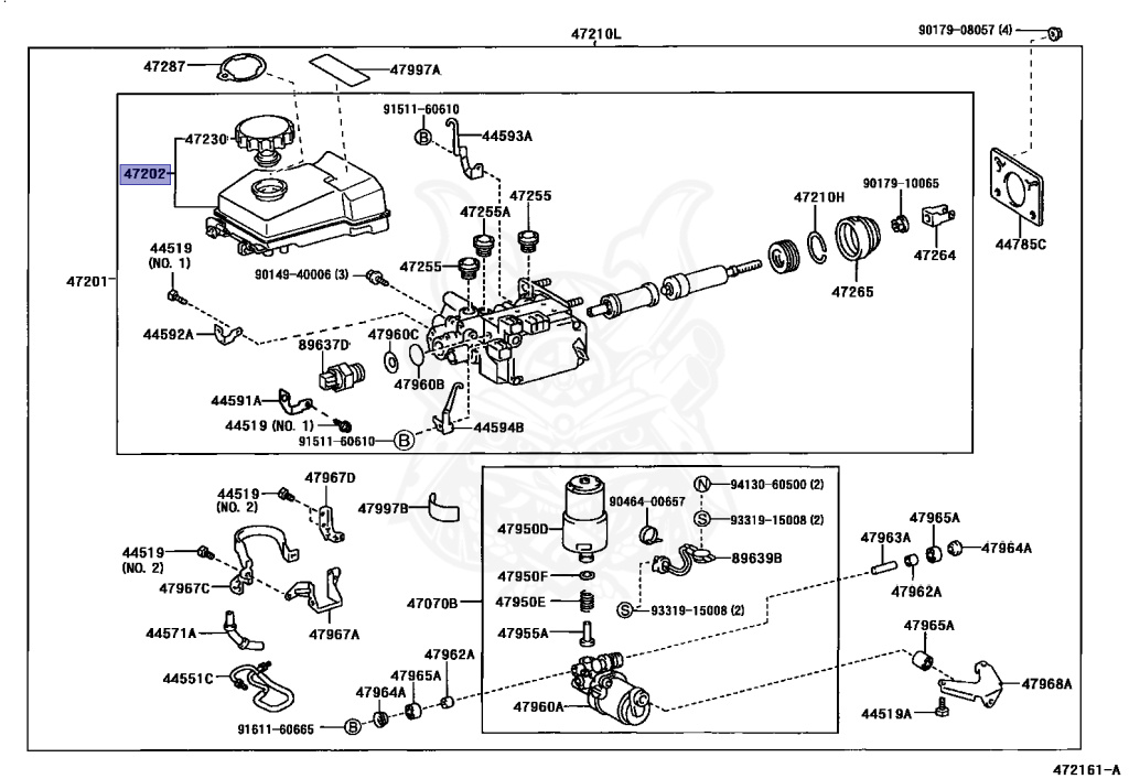 47220-35010 - Toyota - Reservoir Sub-assy, Brake Master Cylinder
