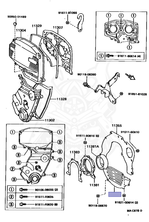 Jade 3本セット 11356-63031 - Toyota - Plate, Rear End, No.2 - Nengun Performance