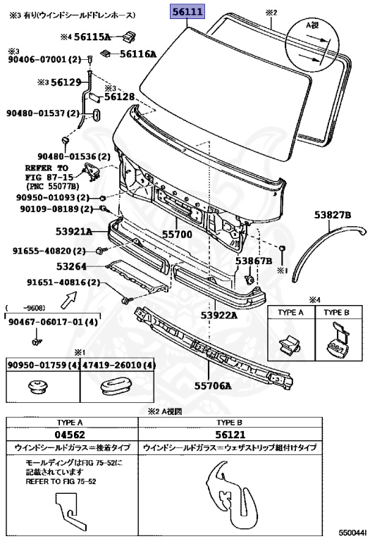 56111-95J26 - Toyota - Glass, Windshield - Nengun Performance