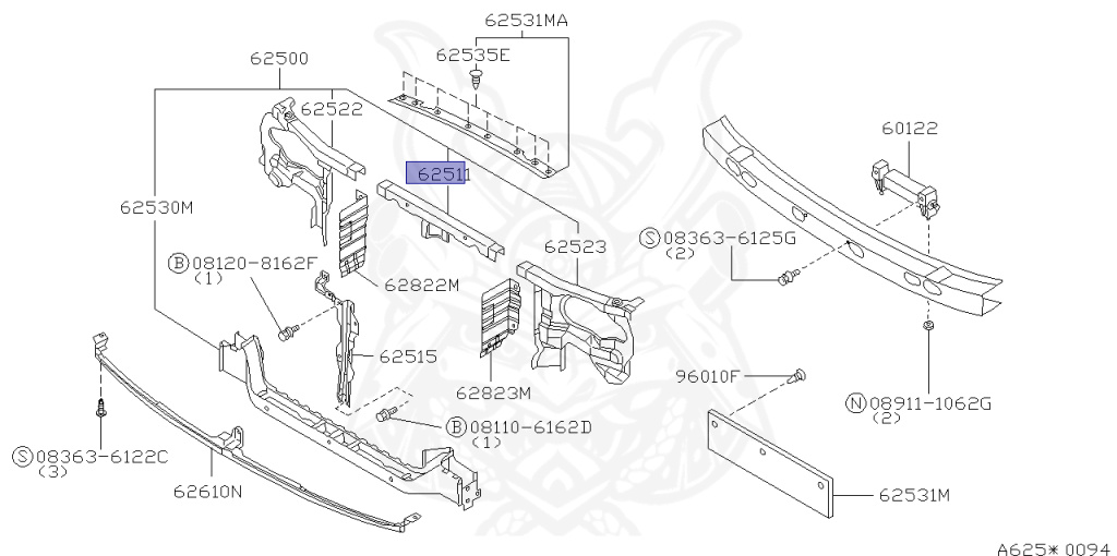 Diagram グレースコンチネンタル Exmark LZZ29KA606 S/N 850,000 & Up Parts Diagram for Seat Group