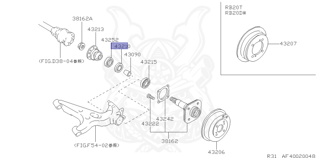 リミテッド 43210-21000 - Nissan - Rear Axle Bearing - Nengun Performance