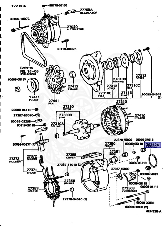 Toyota - Corolla - CE80 - 1986 - GL TYPE - 4-DOOR - Automatic - 1CL