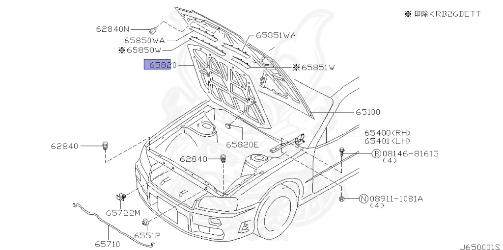 Nissan - Skyline - R34 25GTT - ER34 - 2000 - 25GT TURBO - 4 DOOR SEDAN(4S) - AUTOMATIC-FLOOR SHIFT(AT.F4) - Hi-Cas 2-Link (HI.2WD) - RB25DET