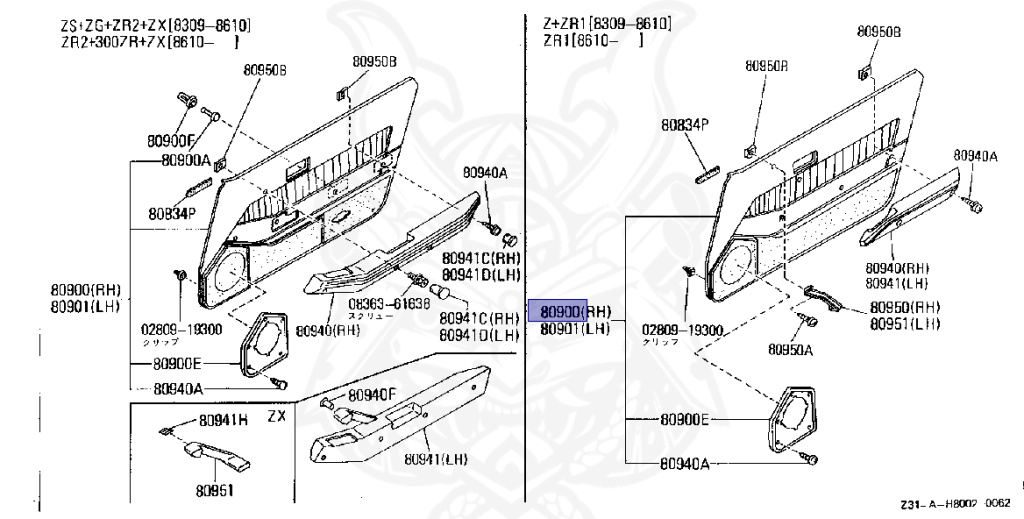 Nissan - Fairlady Z - Z31 - 1986 - ZG - MANUAL TRANSMISSION(MT) - T-bar roof (KZ#) - VG20T