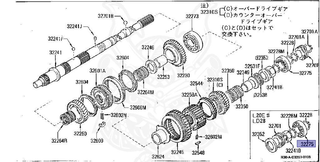 Nissan - Skyline - R30 - 1982 - GTL - HATCH BACK(HB) - 5 SPEED MANUAL TRANS(F5) - L20E