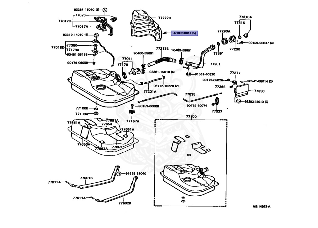 トップス yok 90189-06047 - Toyota - GROMMET, NO.1 - Nengun Performance