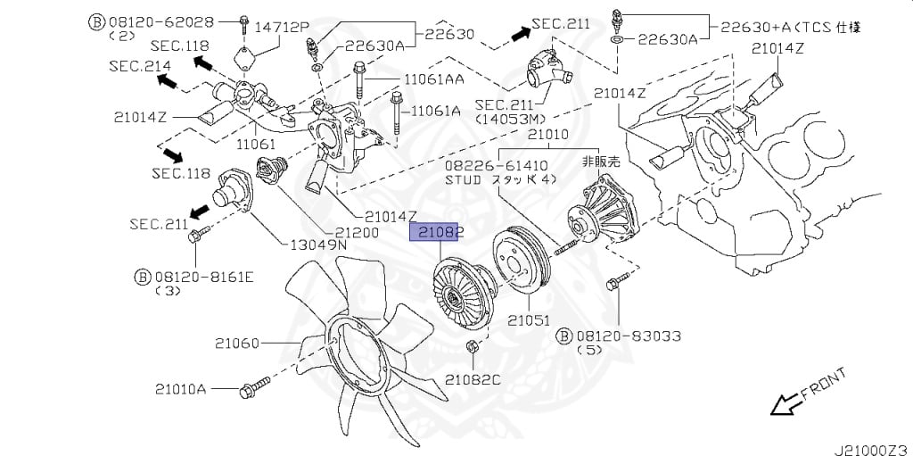 21082-6P003 - Nissan - Coupling Assembly, Fan - Nengun Performance