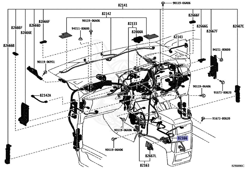 82166-58260 - Toyota - WIRE, CONSOLE BOX - Nengun Performance