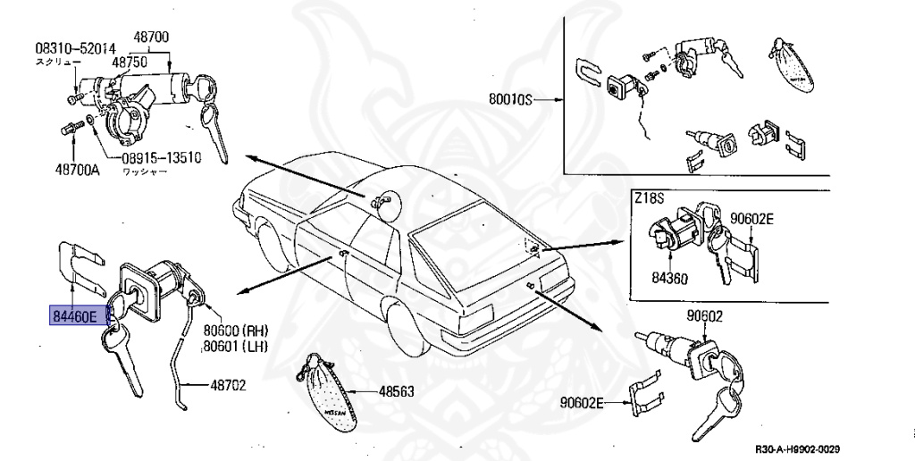 Nissan - Skyline - R30 - 1984 - GTX - HATCH BACK(HB) - AUTOMATIC TRANSMISSION(FA) - L20E