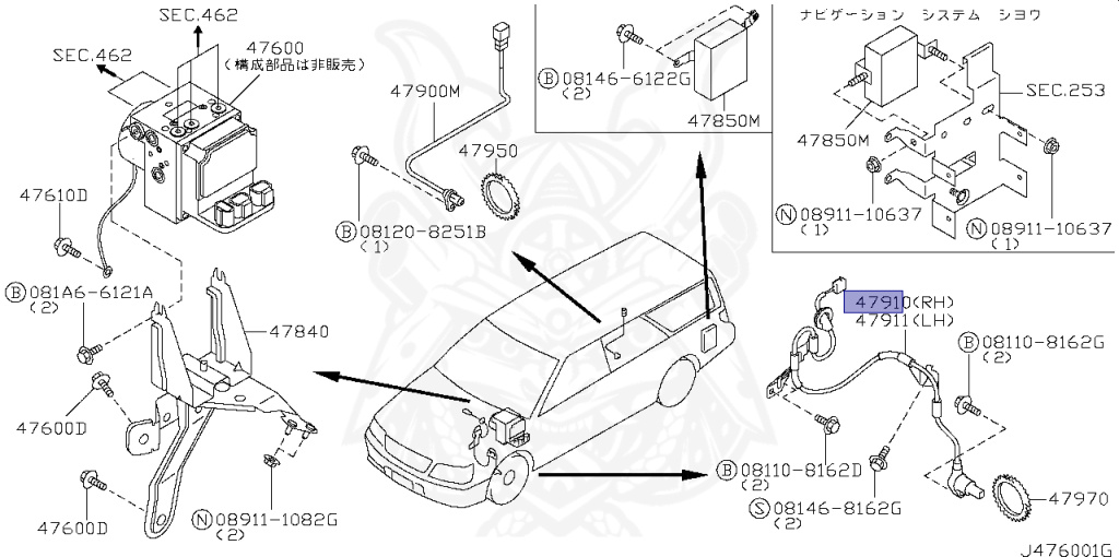 Nissan - Stagea - WC34 - 2001 - 25RS - WAGON(W) - 2 WHEEL DRIVE(2WD) - AUTOMATIC TRANSMISSION(AT) - RB25DE
