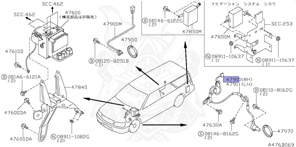 Nissan - Stagea - WC34 - 1998 - 25X - WAGON(W) - 2 WHEEL DRIVE(2WD) - AUTOMATIC TRANSMISSION(AT) - RB25DE