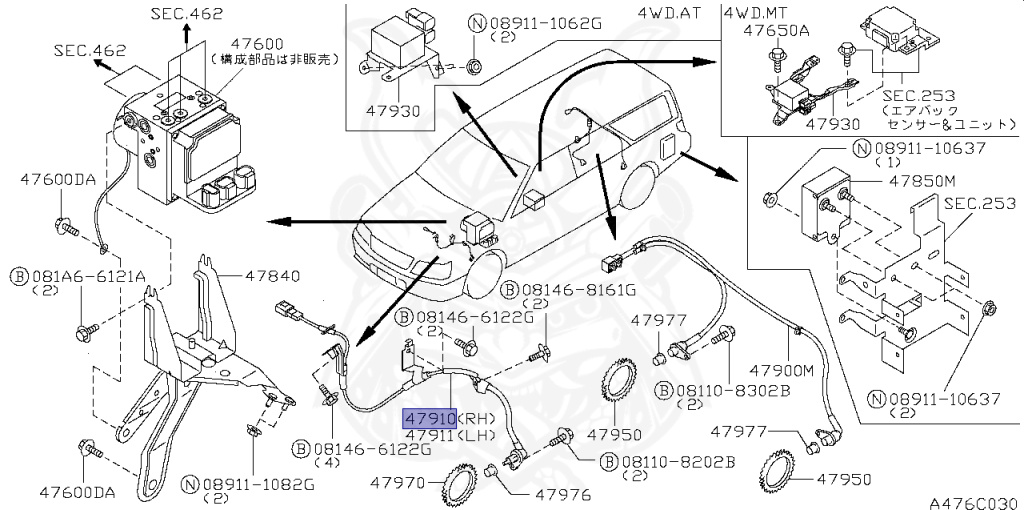 Nissan - Stagea - WC34 - 1998 - RS-FOUR S - WAGON(W) - 4 WHEEL DRIVE(4WD) - MANUAL TRANSMISSION(MT) - RB25DET